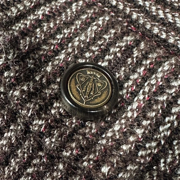 Vintage Y2K Gucci Wool Herringbone Midweight Brown Flannel Slim Pants Mens 48 - Picture 6 of 11